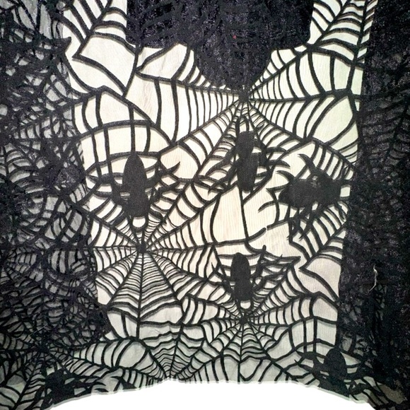 Fredrick's of Hollywood V-Neck Spiderwoman Long Sleeve Bodysuit Black/Red Medium - Picture 17 of 17